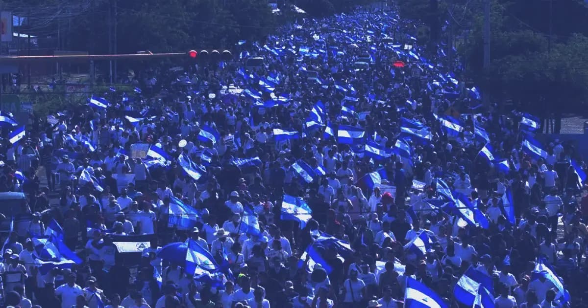 Personas protestando durante 2018