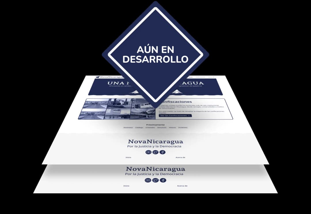 Mockup de novanicaragua.org en desarrollo